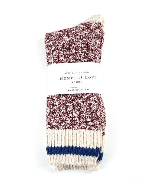 thunders love flamme collection douglas socks burgundy