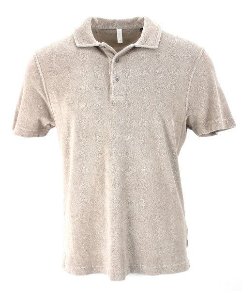 04651/ A Trip in a Bag Terry Poloshirt taupe