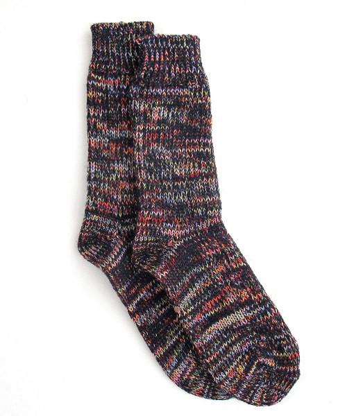 heritage9.1 norwegian granny socken Rainbow Black