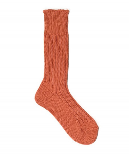 Cased Heavyweight Plain Socks Orange