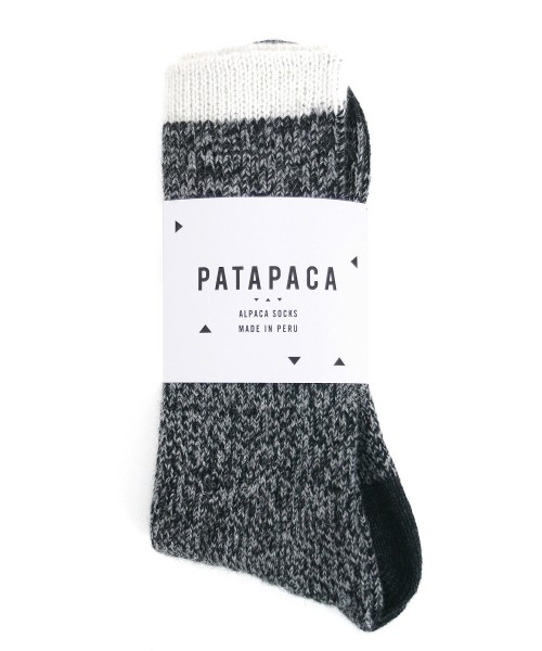 patapaca alpaca socks melange black