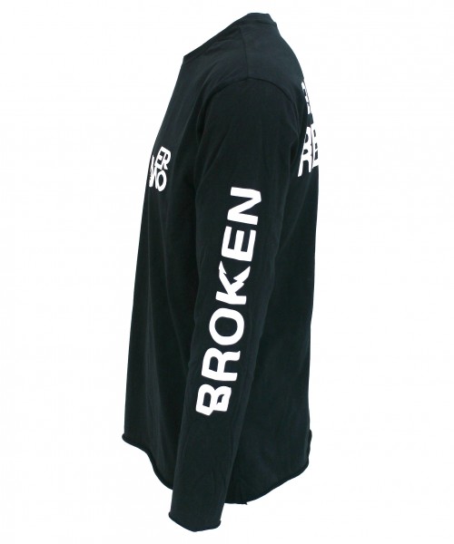 over over easy long sleeve broken Records grey