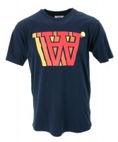 wood wood double a ace badge logo t-shirt navy