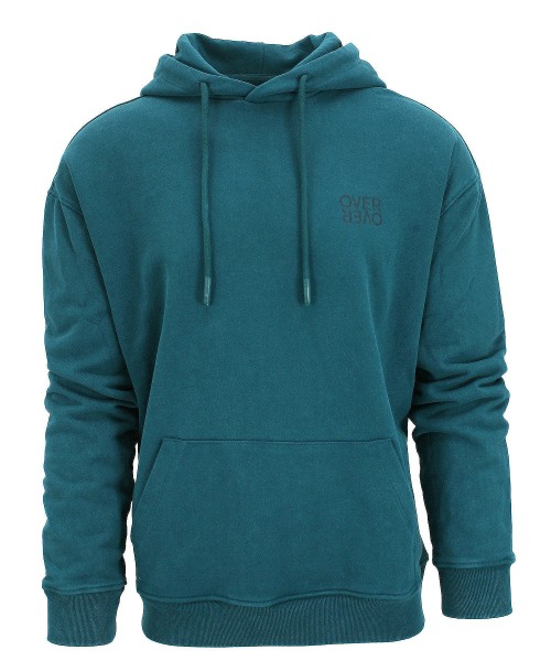 over over easy hood sweat teal