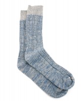 thunders love dupled ribbed socks blue