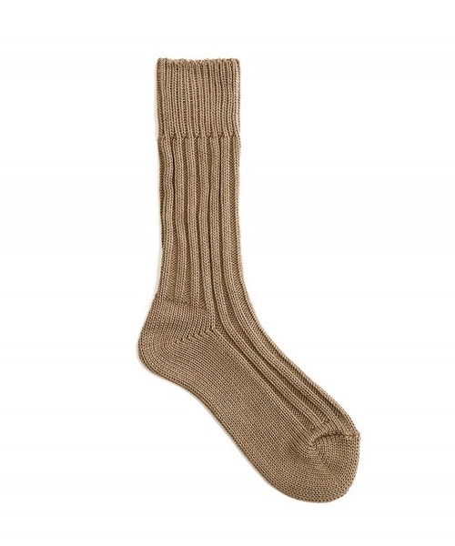 Cased Heavyweight Plain Socks beige