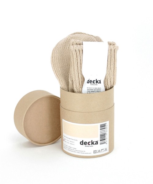 Cased Heavyweight Plain Socks ecru