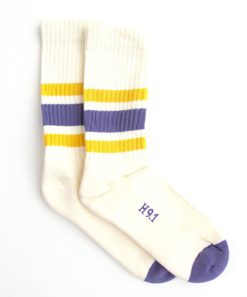 heritage9.1 rucker socks purple & yellow