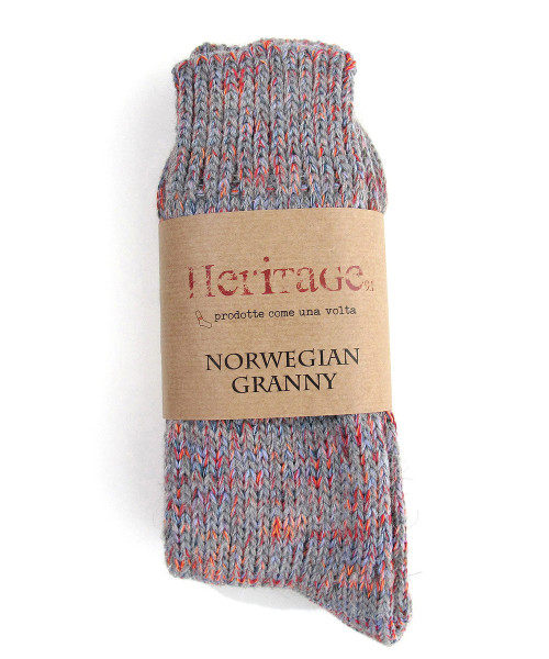 heritage9.1 norwegian granny socken lightgrey red
