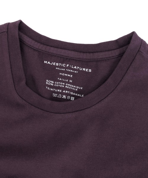 majestic filatures deluxe t-shirt aubergine