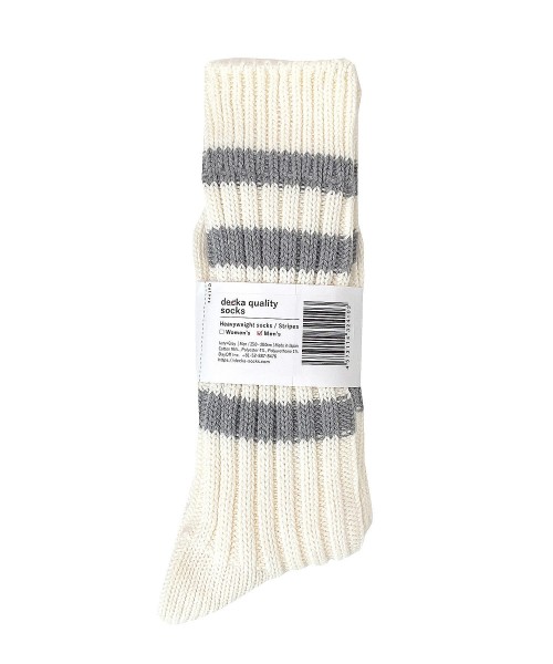Decka quality heavyweight socks stripes gray