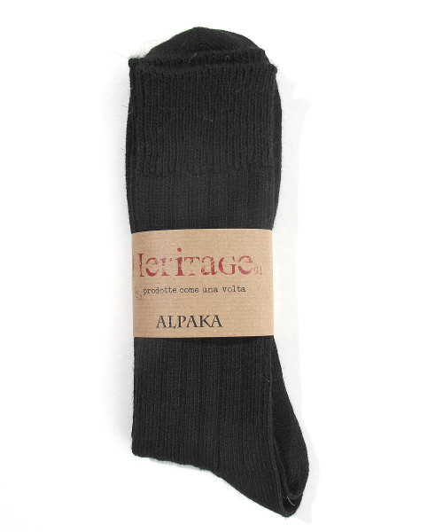 heritage9.1 alpaka smooth socks black
