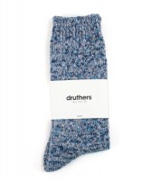 druthers new york city recycled cotton melange sock blue