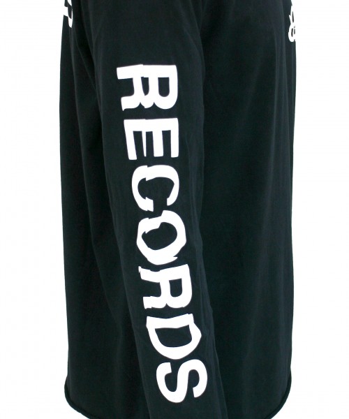 over over easy long sleeve broken Records grey