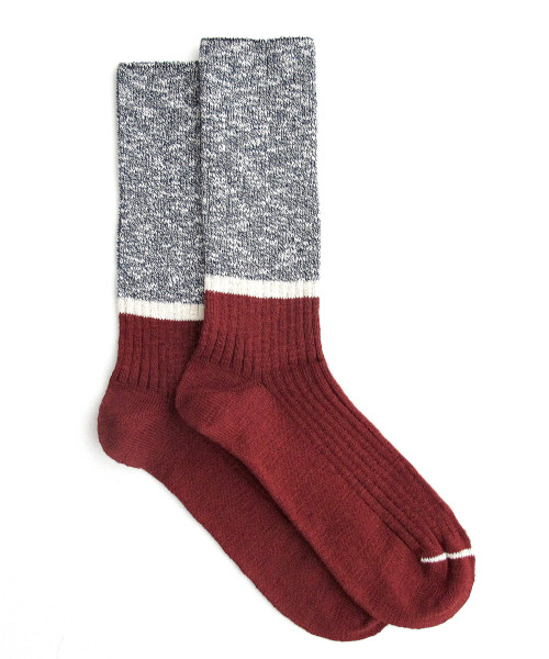 Heritage9.1 new strati socks grey melange & bordeaux