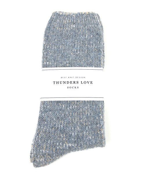 thunders love wool recycled socks blue