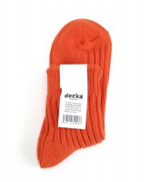 DECKA quality socks short length rib socks orange
