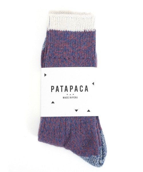 patapaca alpaca socks melange azulino