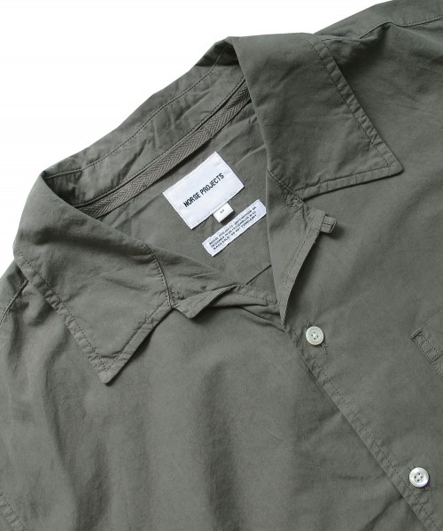 Norse Projects Carsten Cotton Tencel Shirt - Mid Khaki