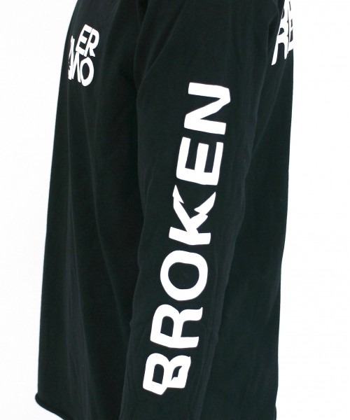 over over easy long sleeve broken Records grey