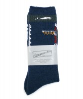 anonymous ism wool totempole crew socks navy