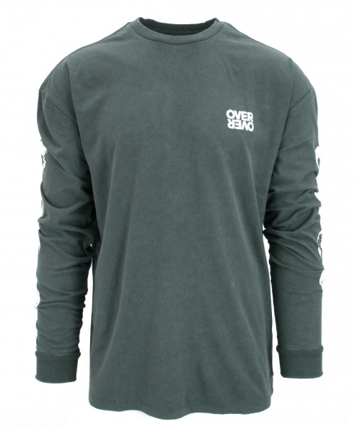 over over easy long sleeve run the word grey