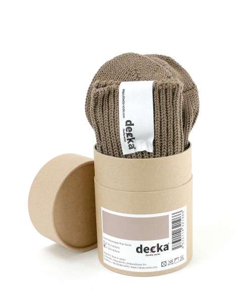 Cased Heavyweight Plain Socks beige