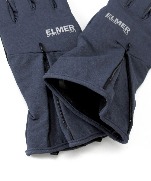 elmer by swany wide open zipper glove navy