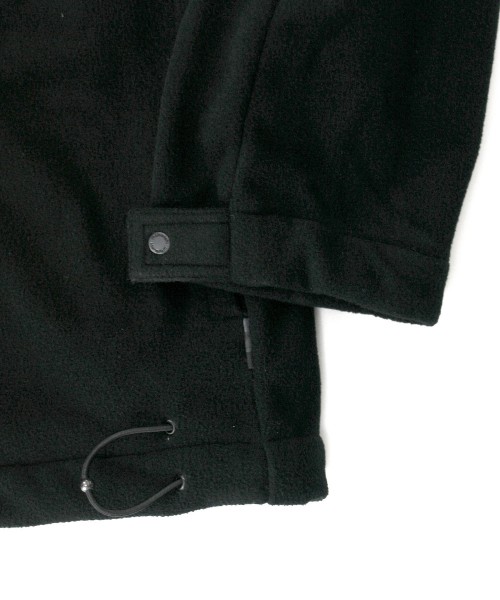 Asym Zipped Hooded Fleece - Black