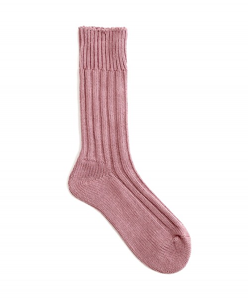 Cased Heavyweight Plain Socks Flamingo