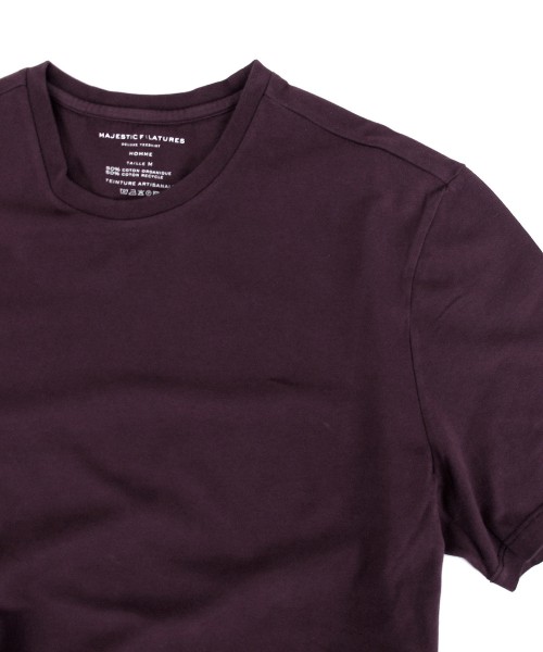 majestic filatures deluxe t-shirt aubergine