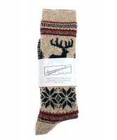 anonymous ism wool deeer snow jq crew socks beige