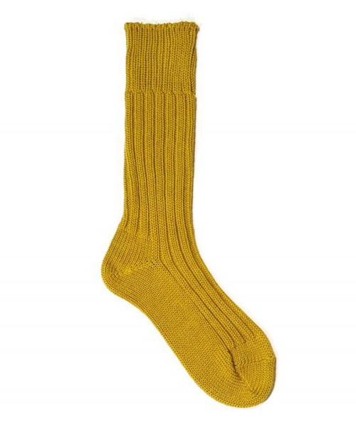 Cased Heavyweight Plain Socks Yellow