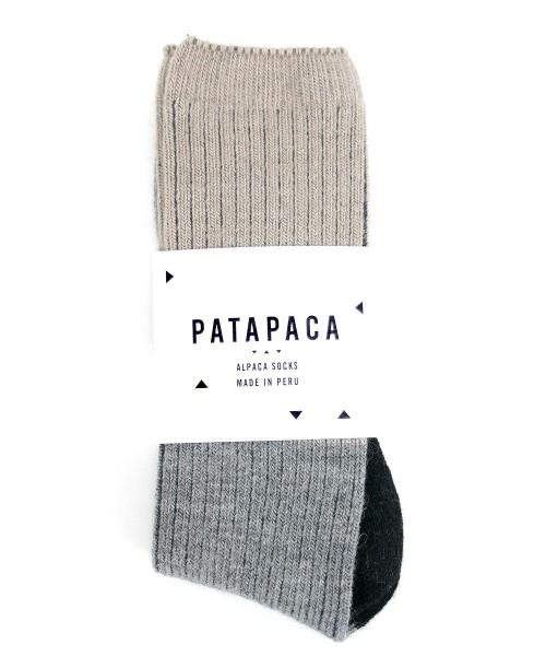 patapaca alpaca socks origin blok beige