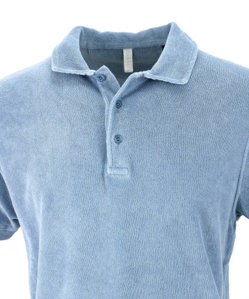 04651/ A Trip in a Bag Terry Poloshirt Sky